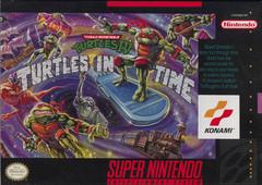 An image of the game, console, or accessory Teenage Mutant Ninja Turtles IV Turtles in Time - (LS Flaw) (Super Nintendo)