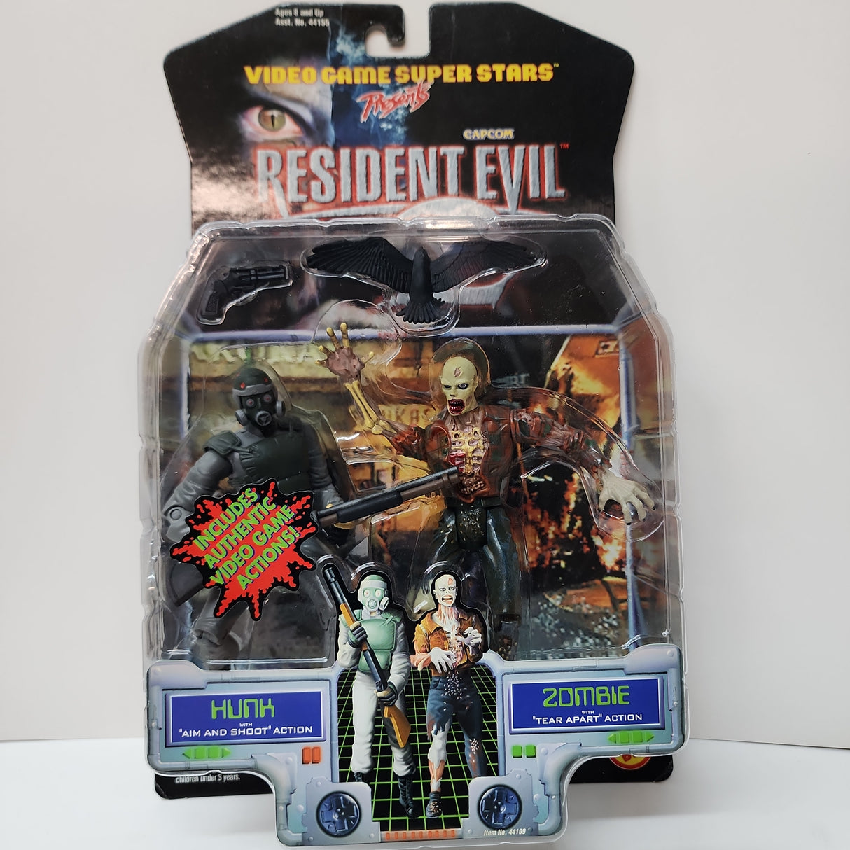 Resident Evil Hunk and Zombie Figure - (Sealed - P/O) (ToyBiz) (1998)