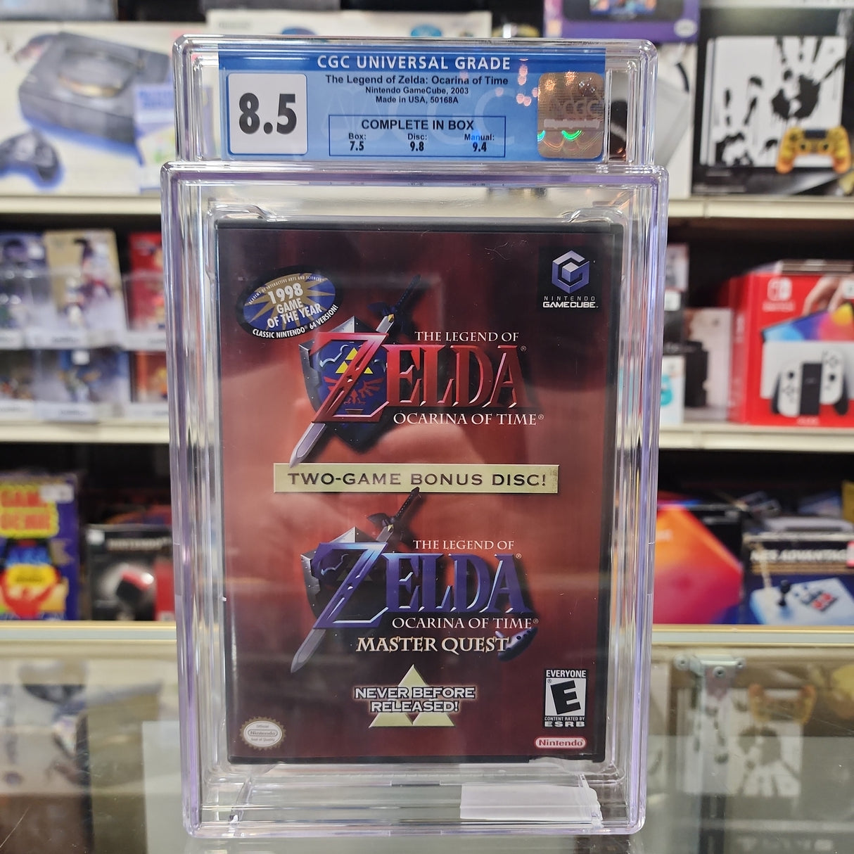 An image of the game, console, or accessory The Legend of Zelda: Ocarina of Time - (CIB) (CGC Graded 8.5) (Gamecube)