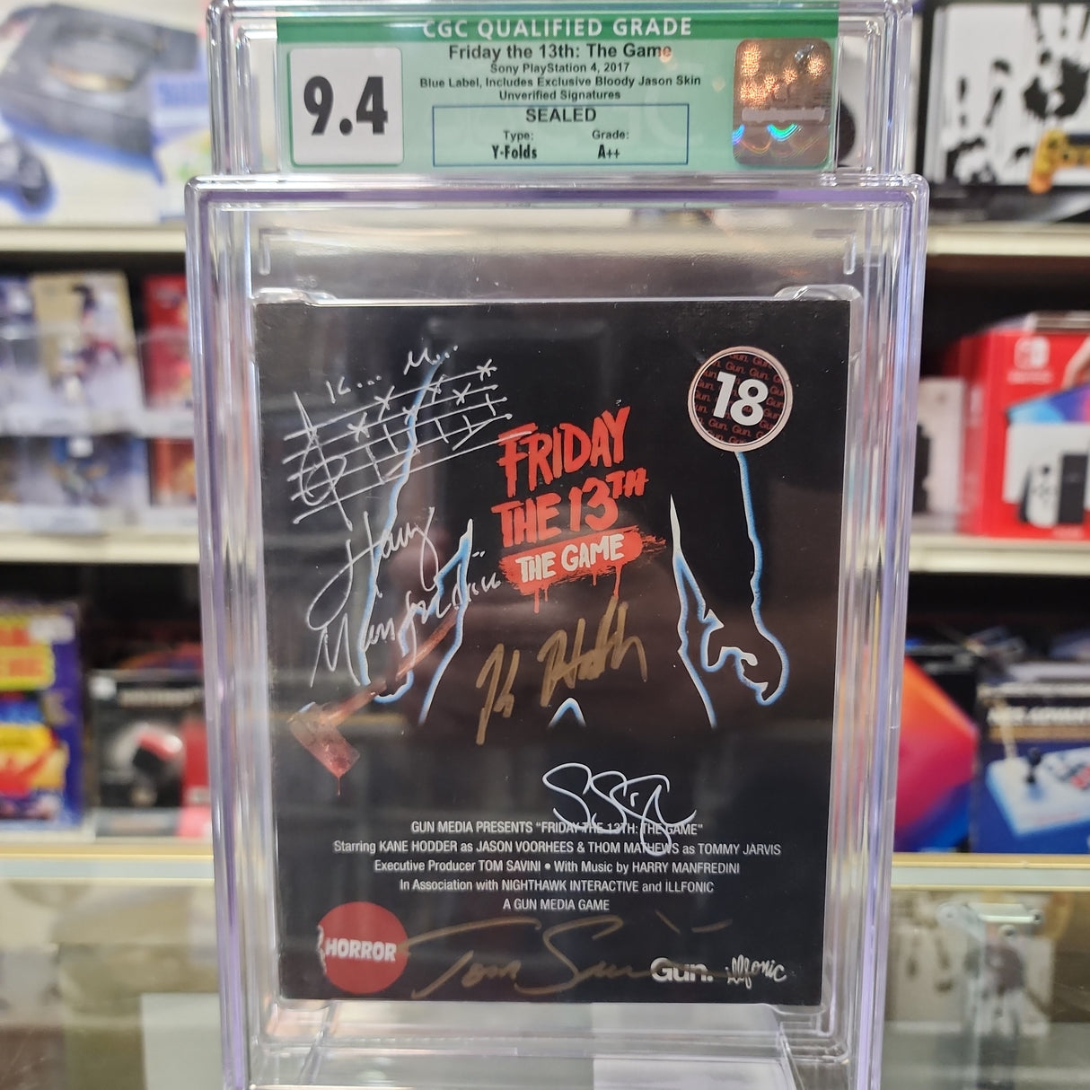 An image of the game, console, or accessory Friday the 13th: The Game - (CGC 9.4) (Unverified Signatures by Tom Savini, Harry Manfedini, and others) (Sealed - P/O) (Playsta