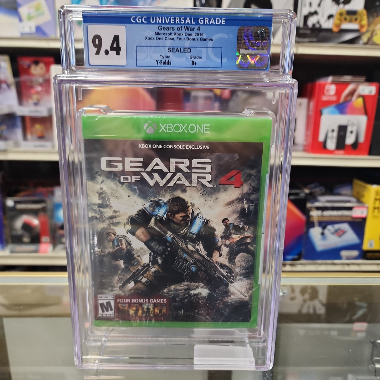 An image of the game, console, or accessory Gears of War 4 - (Sealed - P/O) (CGC Graded 9.4) (Xbox One)