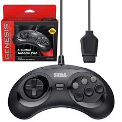 An image of the game, console, or accessory Retro-Bit Sega 6 Button Arcade Pad [Black] - (New) (Sega Genesis)