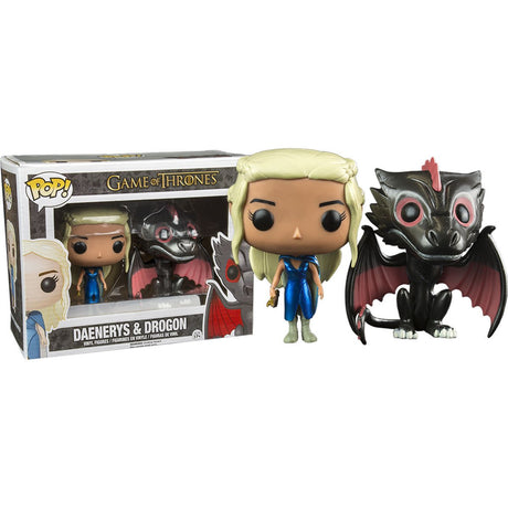 Funko Pop Vinyl Game of Thrones Daenerys and Drogon 2 Pack Metallic