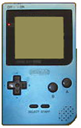 Ice Blue Game Boy Pocket - (LS Flaw) (GameBoy)