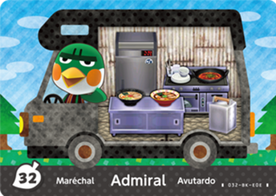 Admiral Animal Crossing Amiibo Card - Animal Crossing Cards - New Leaf Welcome Amiibo Series