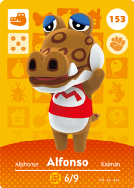 Alfonso Animal Crossing Amiibo Card - Animal Crossing Cards - Series 2