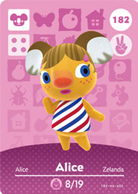 Alice Animal Crossing Amiibo Card - Animal Crossing Cards - Series 2