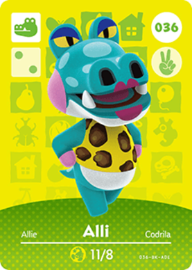 Alli Animal Crossing Amiibo Card - Animal Crossing Cards - Series 1