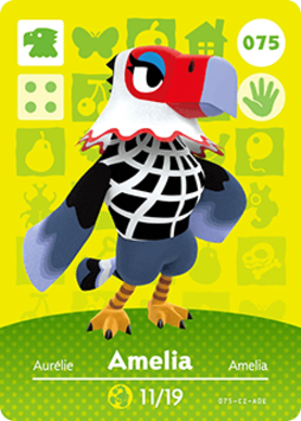 Amelia Animal Crossing Amiibo Card - Animal Crossing Cards - Series 1