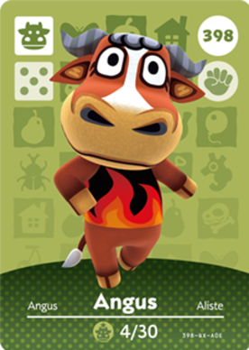 Angus Animal Crossing Amiibo Card - Animal Crossing Cards - Series 4