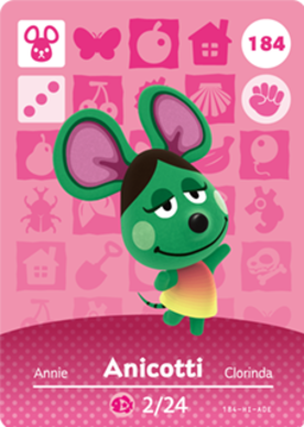 Anicotti Animal Crossing Amiibo Card - Animal Crossing Cards - Series 2