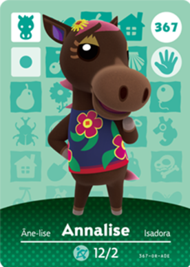 Annalise Animal Crossing Amiibo Card - Animal Crossing Cards - Series 4