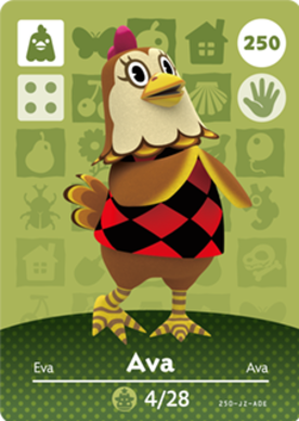 Ava Animal Crossing Amiibo Card - Animal Crossing Cards - Series 3