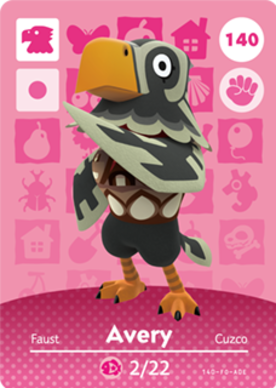 Avery Animal Crossing Amiibo Card - Animal Crossing Cards - Series 2