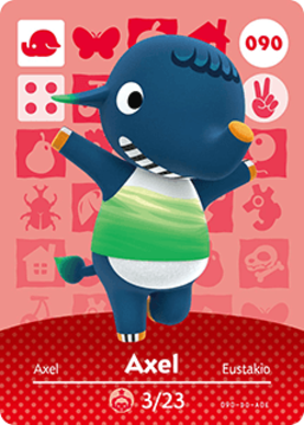 Axel Animal Crossing Amiibo Card - Animal Crossing Cards - Series 1