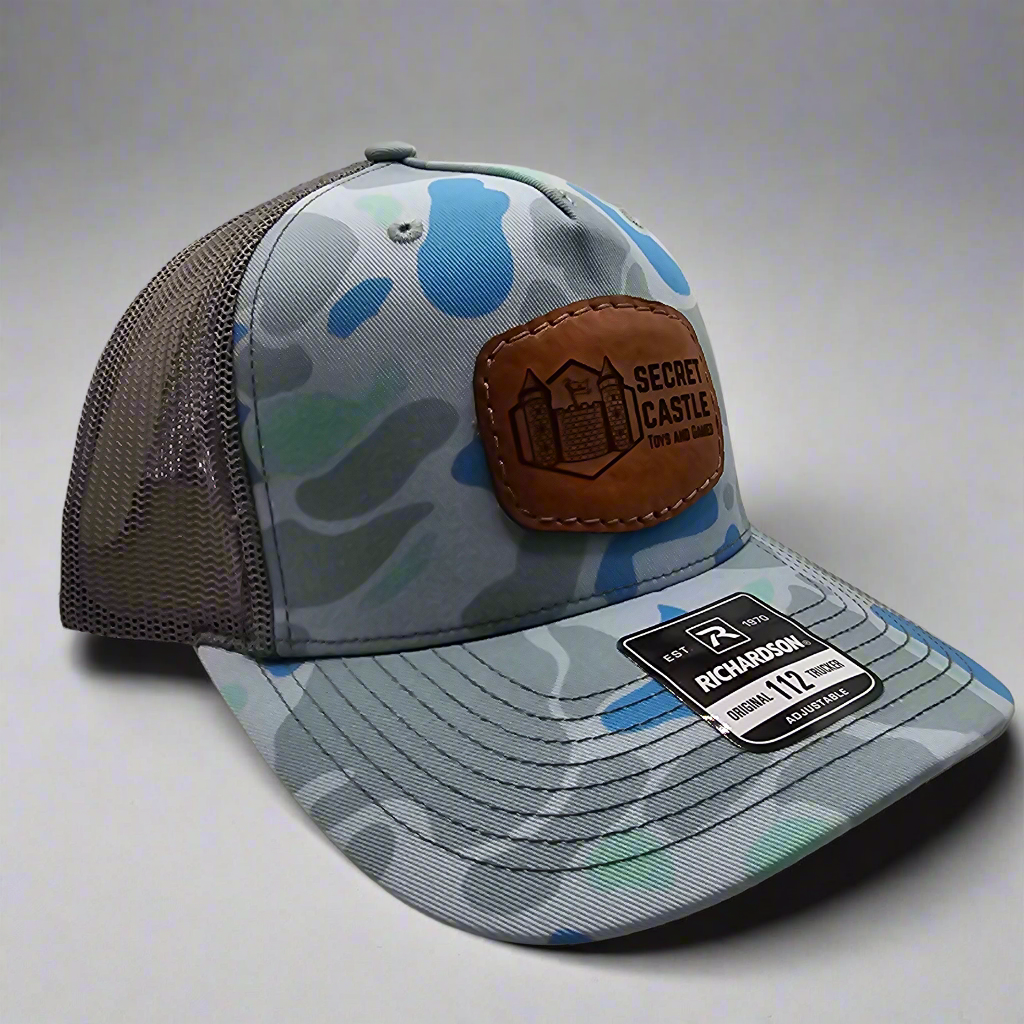 Saltwater Duck Camo Secret Castle Logo Mesh Trucker Cap