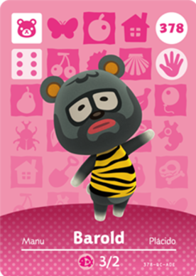 Barold Animal Crossing Amiibo Card - Animal Crossing Cards - Series 4