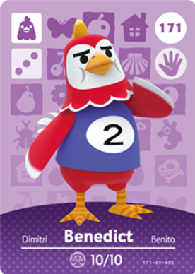 Benedict Animal Crossing Amiibo Card - Animal Crossing Cards - Series 2