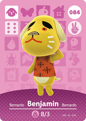 Benjamin Animal Crossing Amiibo Card - Animal Crossing Cards - Series 1