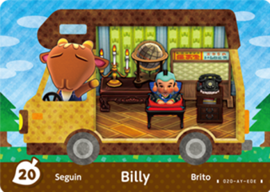 Billy Animal Crossing Amiibo Card - Animal Crossing Cards - New Leaf Welcome Amiibo Series