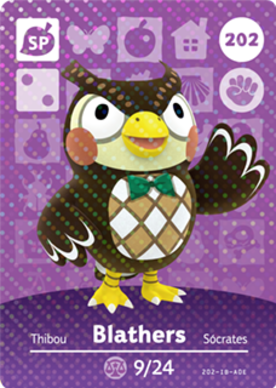 Blathers Animal Crossing Amiibo Card - Animal Crossing Cards - Series 3