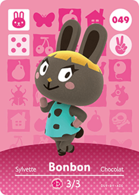 Bonbon Animal Crossing Amiibo Card - Animal Crossing Cards - Series 1