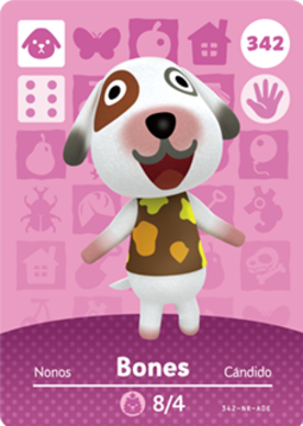 Bones Animal Crossing Amiibo Card - Animal Crossing Cards - Series 4