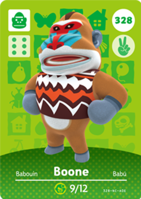 Boone Animal Crossing Amiibo Card - Animal Crossing Cards - Series 4