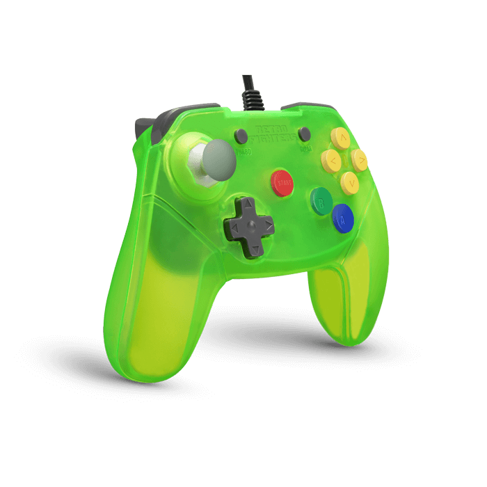 Retro Fighters Brawler N64 Wireless Controller (Extreme Green)