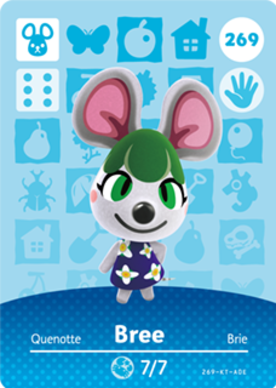 Bree Animal Crossing Amiibo Card - Animal Crossing Cards - Series 3