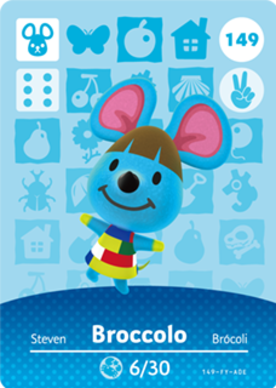 Broccolo Animal Crossing Amiibo Card - Animal Crossing Cards - Series 2