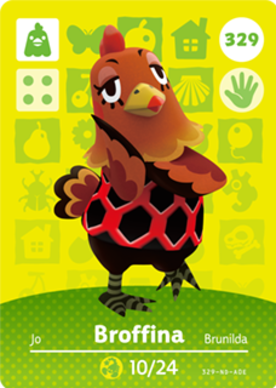 Broffina Animal Crossing Amiibo Card - Animal Crossing Cards - Series 4