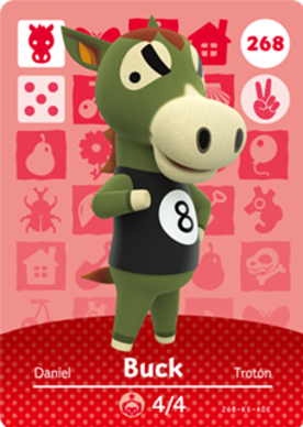 Buck Animal Crossing Amiibo Card - Animal Crossing Cards - Series 3