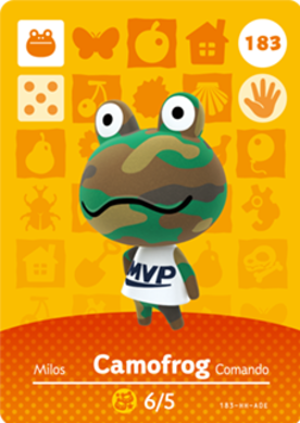 Camofrog Animal Crossing Amiibo Card - Animal Crossing Cards - Series 2