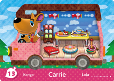 Carrie Animal Crossing Amiibo Card - Animal Crossing Cards - New Leaf Welcome Amiibo Series