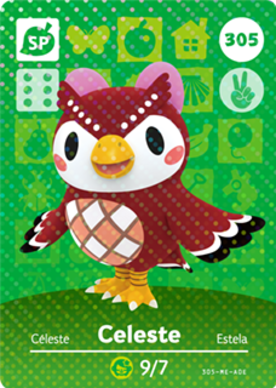 Celeste Animal Crossing Amiibo Card - Animal Crossing Cards - Series 4