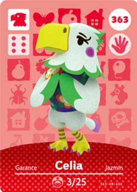 Celia Animal Crossing Amiibo Card - Animal Crossing Cards - Series 4