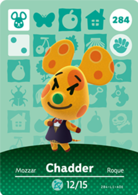 Chadder Animal Crossing Amiibo Card - Animal Crossing Cards - Series 3