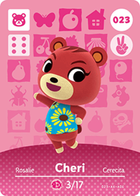 Cheri Animal Crossing Amiibo Card - Animal Crossing Cards - Series 1