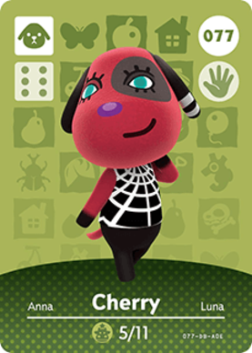 Cherry Animal Crossing Amiibo Card - Animal Crossing Cards - Series 1