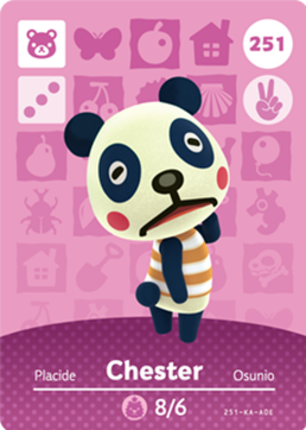 Chester Animal Crossing Amiibo Card - Animal Crossing Cards - Series 3