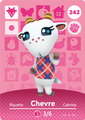 Chevre Animal Crossing Amiibo Card - Animal Crossing Cards - Series 3