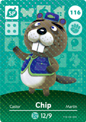 Chip Animal Crossing Amiibo Card - Animal Crossing Cards - Series 2