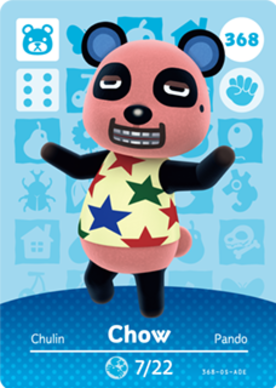 Chow Animal Crossing Amiibo Card - Animal Crossing Cards - Series 4