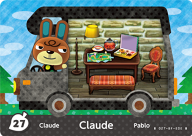 Claude Animal Crossing Amiibo Card - Animal Crossing Cards - New Leaf Welcome Amiibo Series