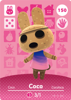 Coco Animal Crossing Amiibo Card - Animal Crossing Cards - Series 2