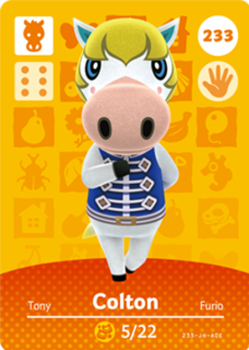 Colton Animal Crossing Amiibo Card - Animal Crossing Cards - Series 3