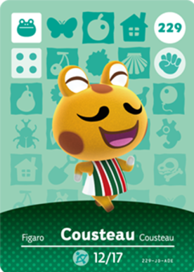 Cousteau Animal Crossing Amiibo Card - Animal Crossing Cards - Series 3