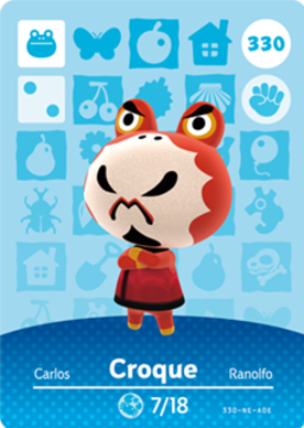 Croque Animal Crossing Amiibo Card - Animal Crossing Cards - Series 4