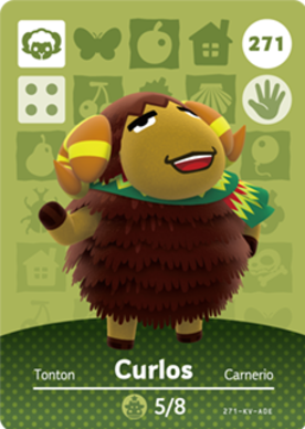 Curlos Animal Crossing Amiibo Card - Animal Crossing Cards - Series 3